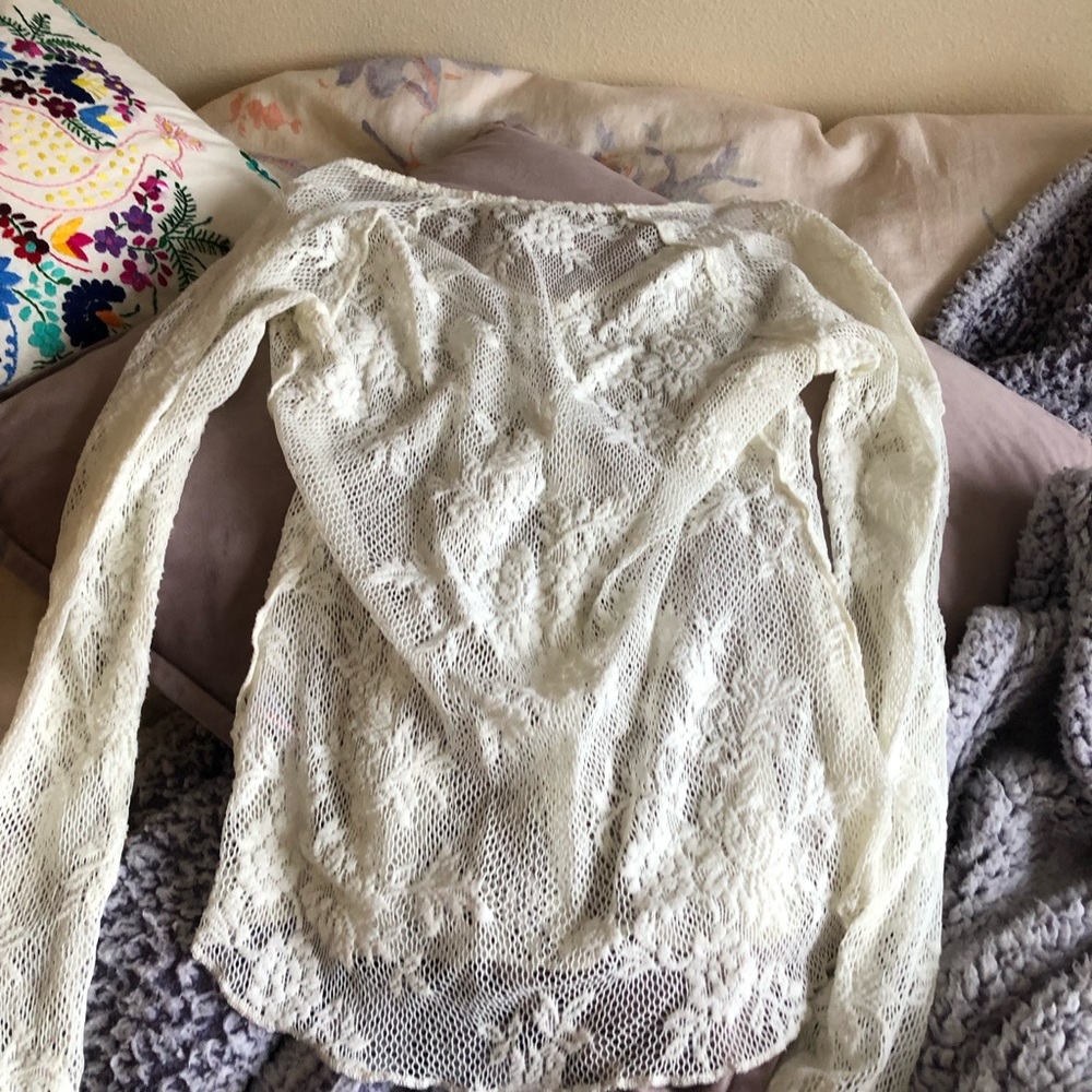 Mesh long sleeve shirt